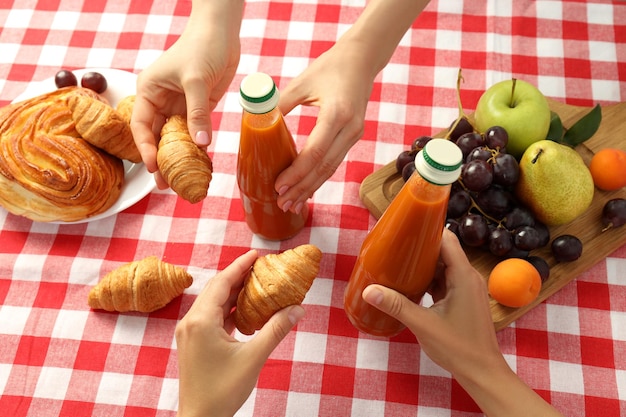 Concepto de maravilloso día de picnic