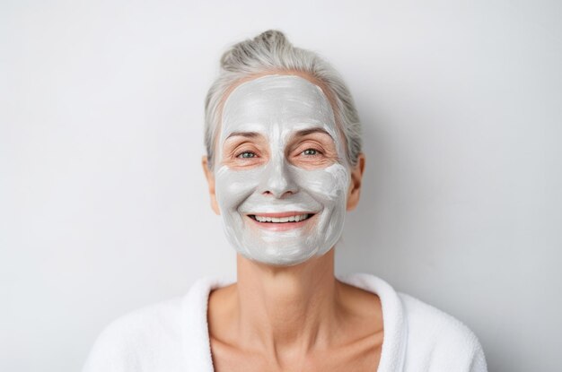concepto de máscara facial y cuidado de la piel de belleza