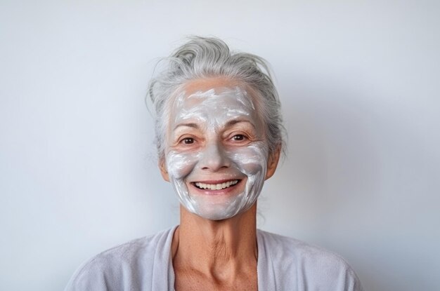 concepto de mascarilla facial y cuidado de la piel de belleza