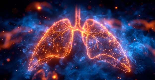 Concepto de medicina pulmones sanos imagen generada por la IA