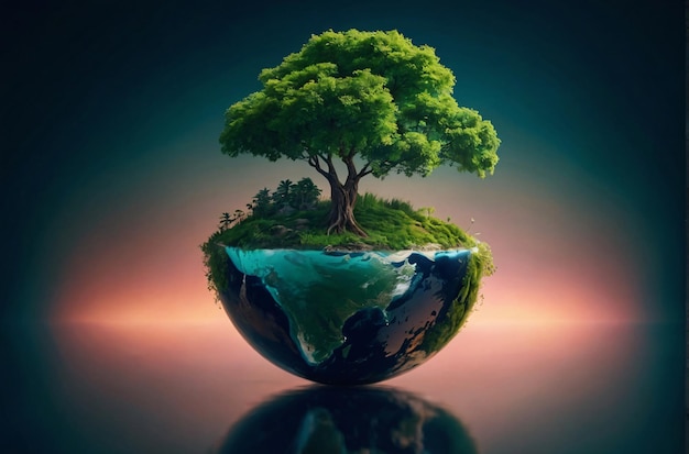 Concepto del medio ambiente mundial y el día de la Tierra