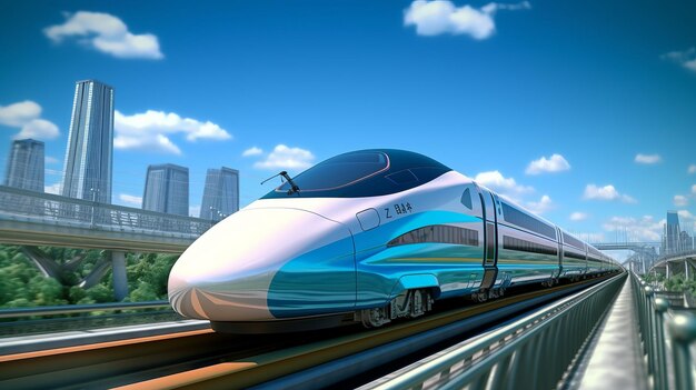 Concepto de metro tren futuro