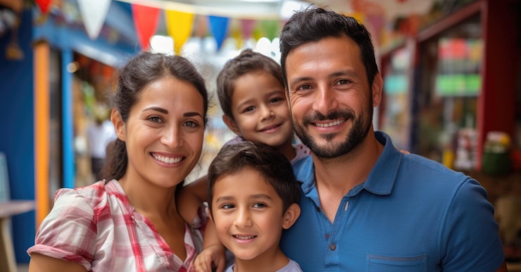 Foto concepto de miembros de la familia