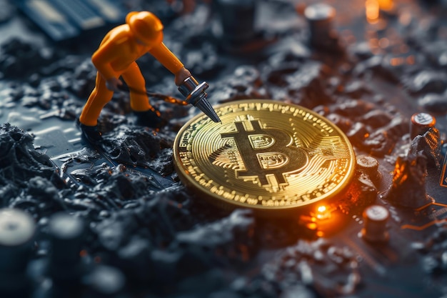 El concepto de minería de Bitcoin es dinero digital.