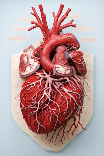 Foto concepto de modelo 3d del sistema cardiovascular