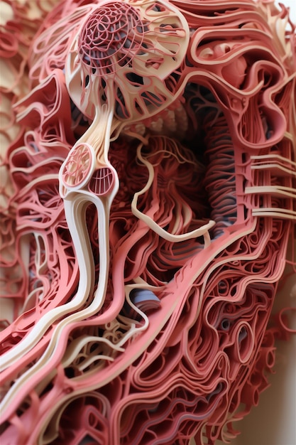 concepto de modelo 3D del sistema digestivo