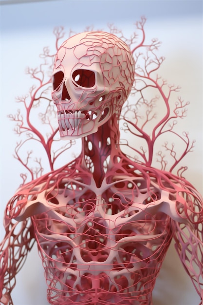 Foto concepto de modelo 3d del sistema linfático