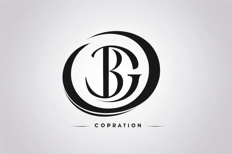 Foto concepto moderno de logotipo de bg para negocios y marca