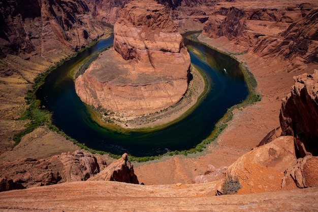 Concepto de motivación de éxito de estilo de vida de viaje. Río Colorado. Cañón. Curva de herradura, Page, Arizona.