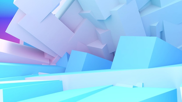 Concepto de mundo futurista abstracto de representación 3d de fondo geométrico de forma de polígono de espacio vacío