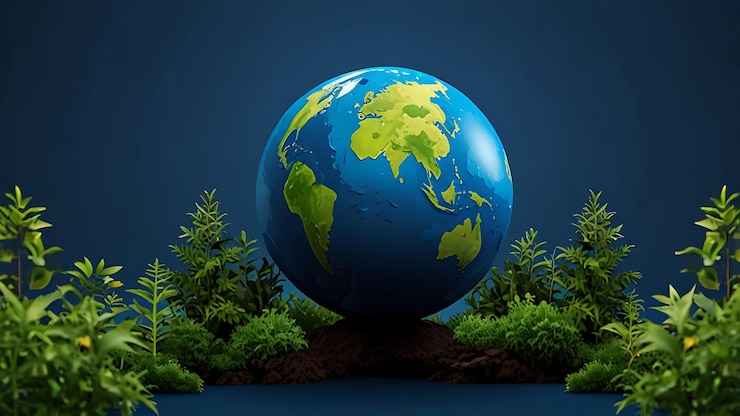 Concepto de naturaleza y sostenibilidad de la Tierra con árboles