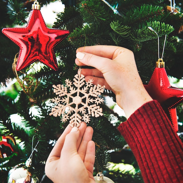 Foto concepto de navidad año nuevo celebración decoraciones