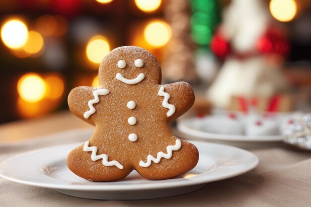 El concepto de Navidad y Año Nuevo del Hombre de Pan de Jengibre