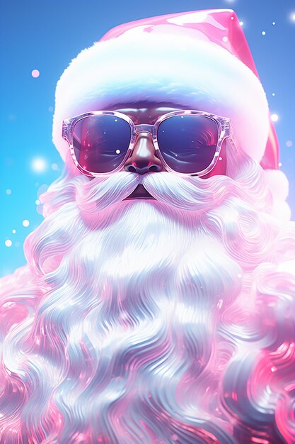 Concepto de Navidad y año nuevo Retrato del buen viejo Santa Claus Ai generativo