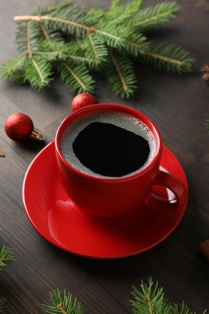 Concepto de Navidad y Feliz Año Nuevo Café de Navidad