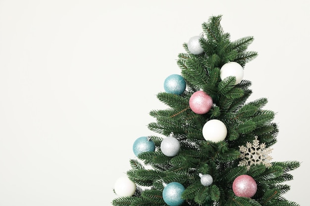 Concepto de Navidad y Feliz Año Nuevo Espacio del árbol de Navidad para texto