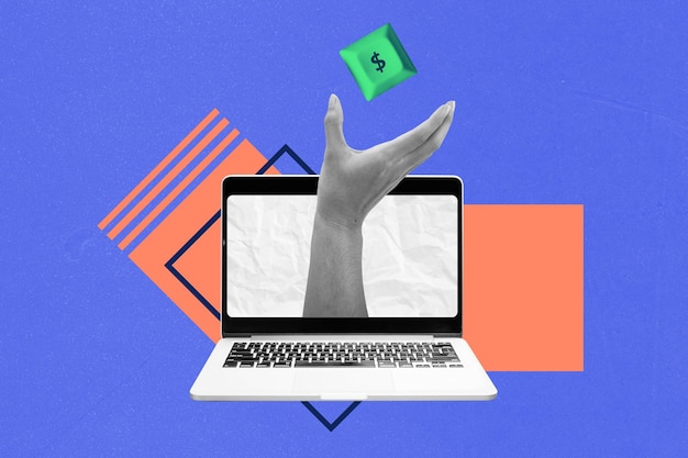 Concepto de negocio digital de venta en línea, marketing y emprendimiento