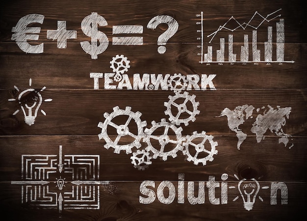 Concepto de negocios y teamwork