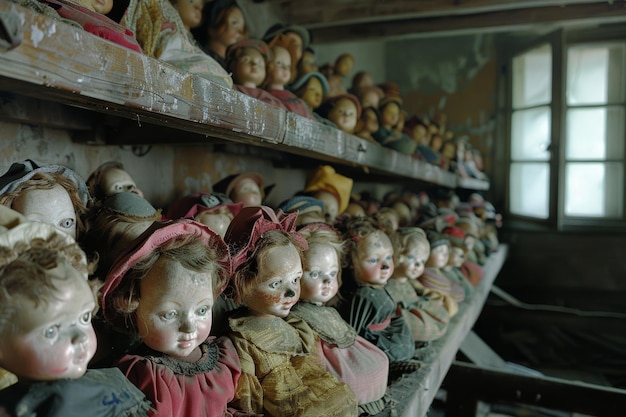 Foto concepto de niño abandonado en un orfanato trauma psicológico