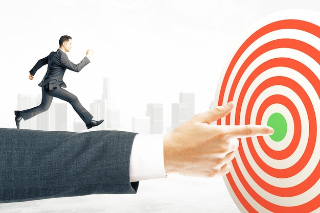 Concepto de objetivo ejecutivo empresario