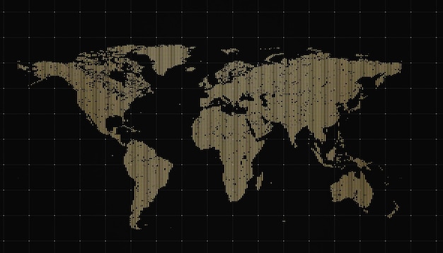 concepto de oro rico mundo negro mapa negocio finanzas fondo aislado. ilustración 3d