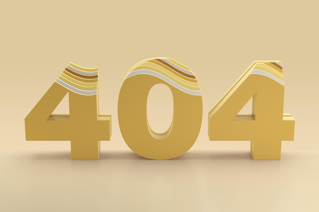 Concepto de página de error 404 de error informático. representación 3d