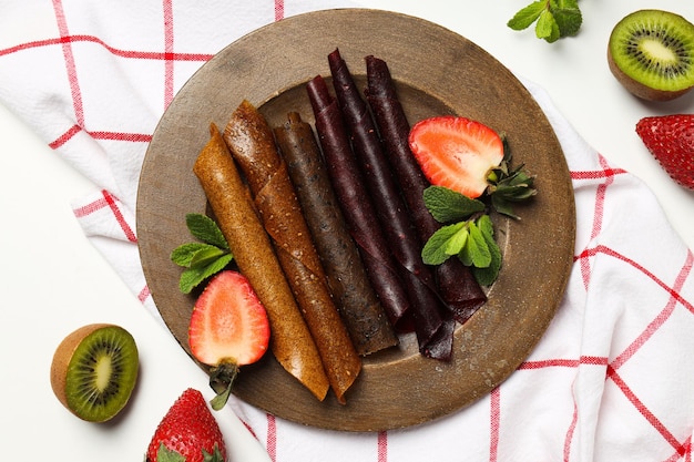 Concepto de pastilla de comida dulce y sabrosa