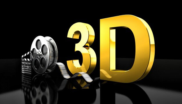 Concepto de pelicula 3d