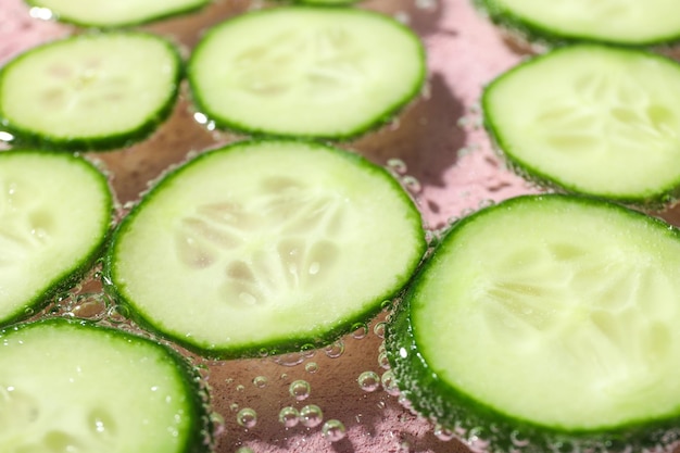 Concepto de pepino fresco de frescura de cerca