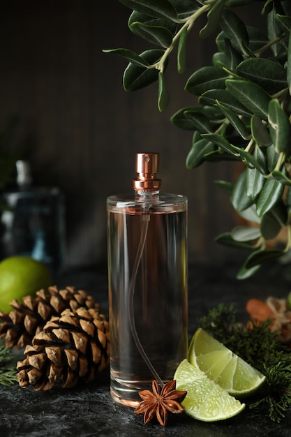 Concepto de perfume con sabor fragante de cerca