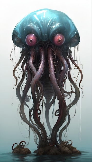 Foto concepto de personaje de la medusa monstruo