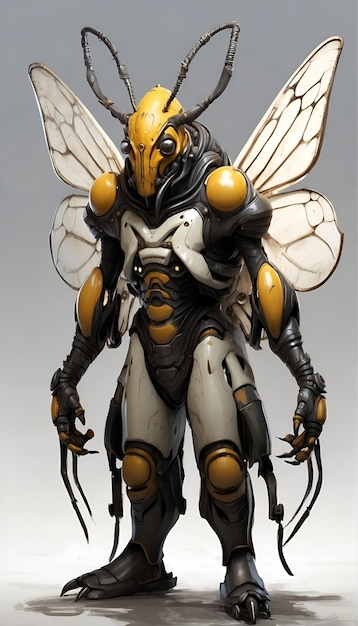 Concepto de personaje de Monster Bee