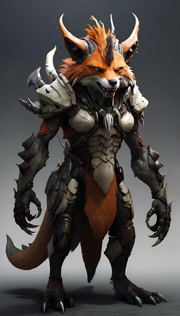 Concepto de personaje de Monster Fox