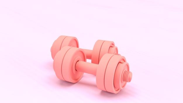 El concepto Pink Drumbeat para el deporte o la salud 3d Rendering