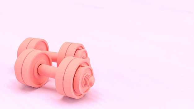 El concepto Pink Drumbeat para el deporte o la salud 3d Rendering