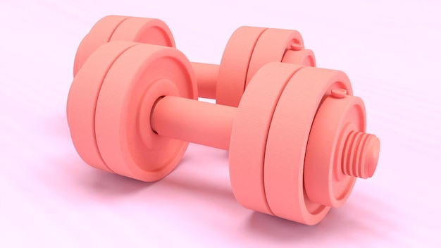 El concepto Pink Drumbeat para el deporte o la salud 3d Rendering