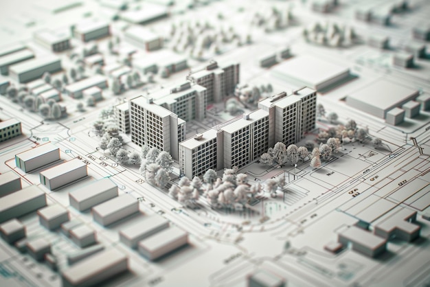 concepto de planificación de la construcción urbana