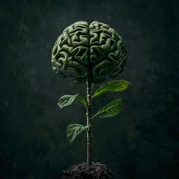 Concepto de planta de cultivo del cerebro