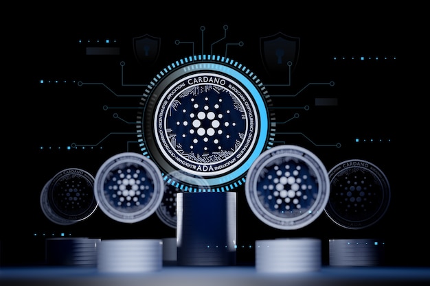 Concepto de plataforma blockchain Cardano