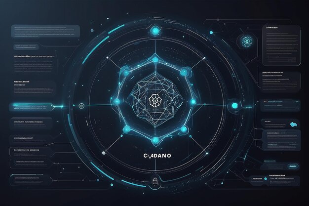 Foto concepto de la plataforma de cadena de bloques cardano