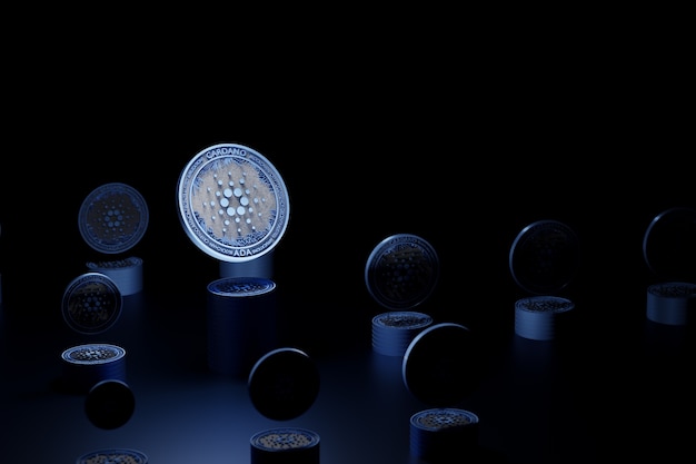 Foto concepto de plataforma de cadena de bloques cardano