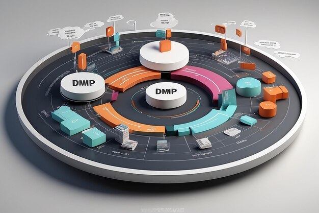 Foto concepto de plataforma de gestión de datos dmp