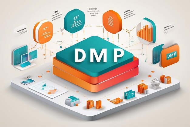 Foto concepto de plataforma de gestión de datos dmp