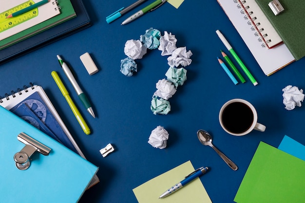 Foto concepto de preparación de examen público