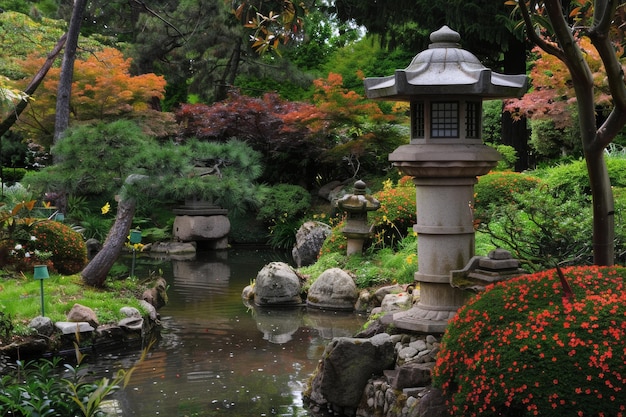 concepto de primavera de jardín con flores rosadas japonesas