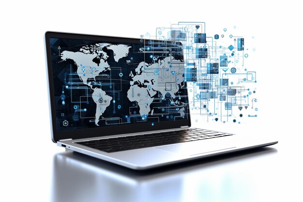 Concepto de programación de desarrollo web de software Lenguaje de programación abstracto y código de programa