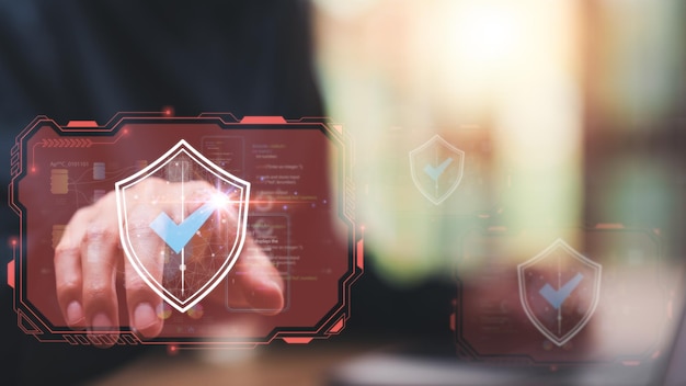 Concepto de protección de datos y seguridad del acceso a Internet Tecnología de ciberseguridad