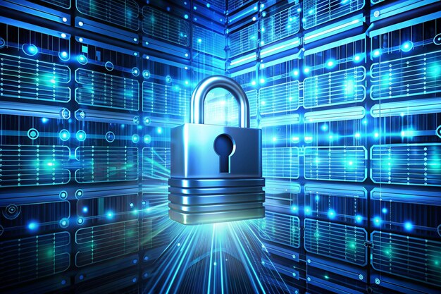 Concepto de protección de datos de servidor Seguro de base de datos Seguridad de la información contra virus tecnología de Internet digital cibernética