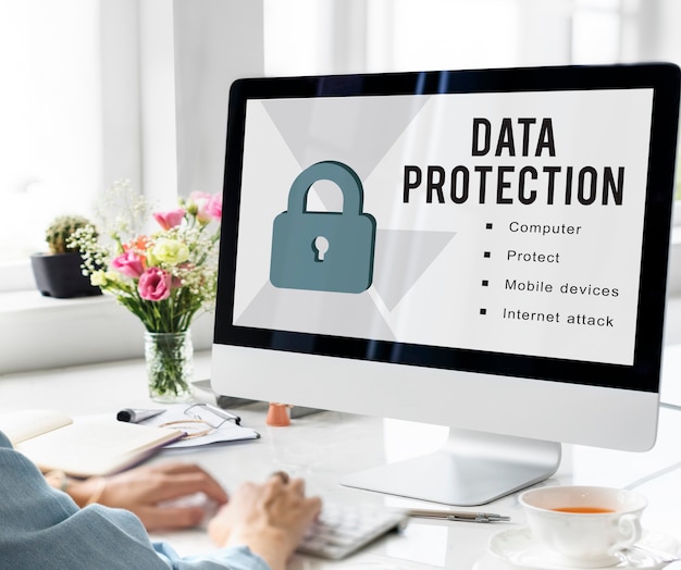 Foto concepto de protección de privacidad de seguridad de datos