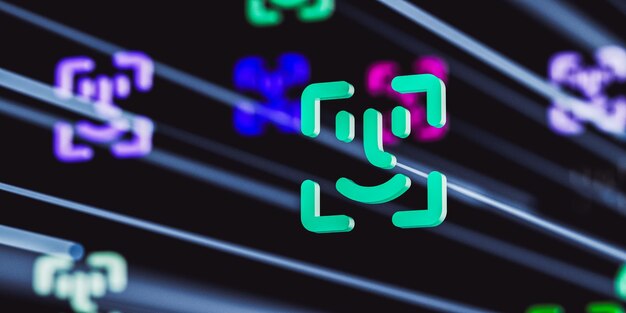 Concepto de protección de seguridad cibernética en 3D